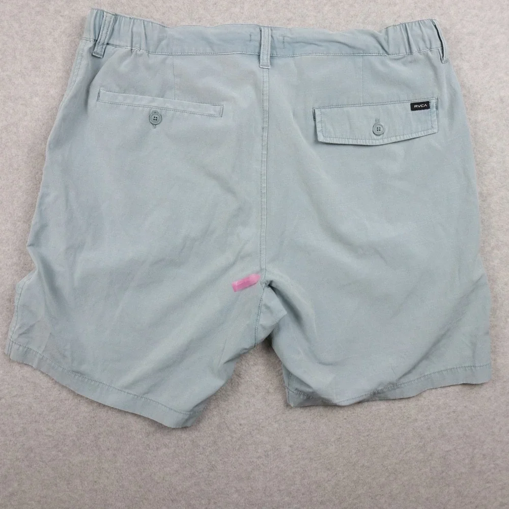 RVCA Shorts Mens 36 All-Time Hybrid Chino Flap‎ Pocket Casual Stretch Beach Blue